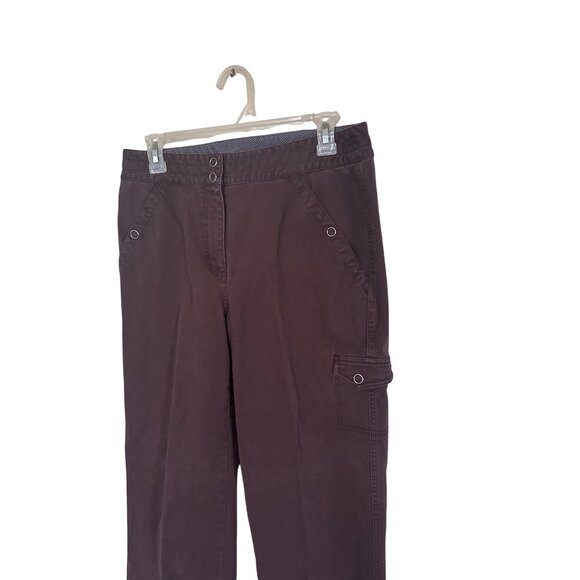L.L. Bean brown straight leg pants size 10 regular - Picture 2 of 7